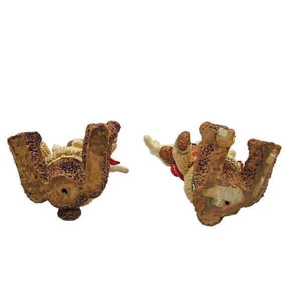 Set 2 Holiday Collection Dogs Dressed As Reindeer Figures Vintage Christmas Deco - Picture 3 of 12